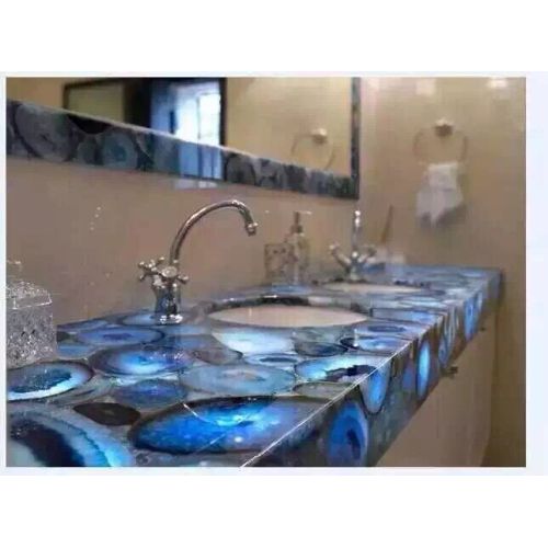 Semiprecious Blue Agate Countertop