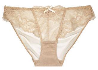 Semi Sheer Lace Low Rise Pretty Girls Bikinis Mesh Panties