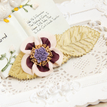 MYLOVE latest fashion trends purple flower lace hair clip