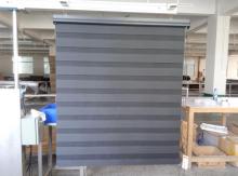 Black zebra blind curtains with chain