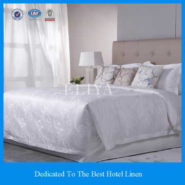ELIYA Elegance White Jacquard Pattern Hotel bed sheet sets