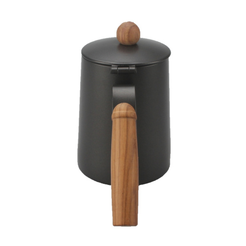 Painting Coffee Kettle With Wooden Handle And Knob