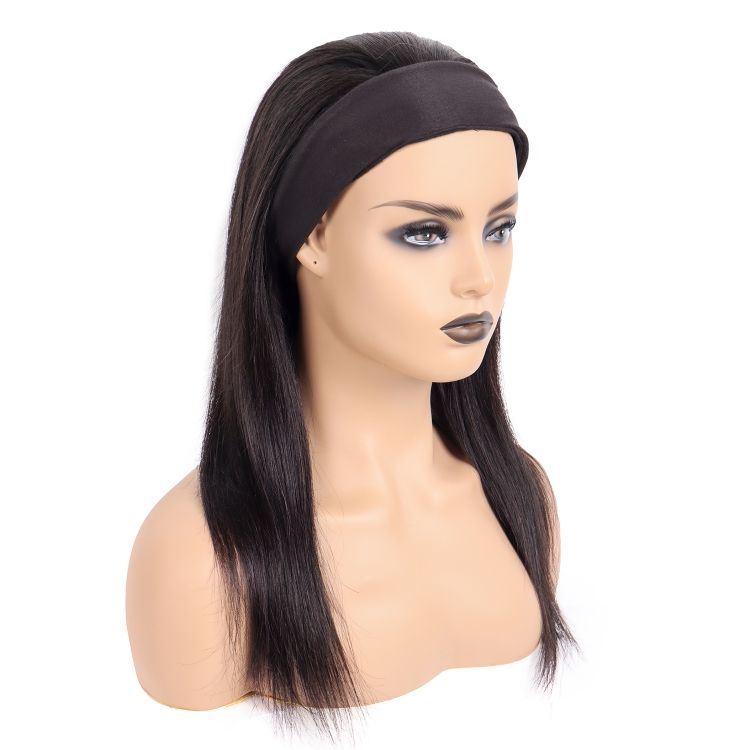 Wholesale Headband Wig Human Hair For Black Women,Remy Human Hair Headband Wig, Glueless Lace Wigs 100% Virgin Human Hair