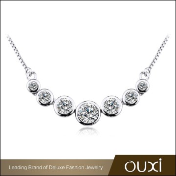 OUXI jewelry famous brand 925 big silver necklace