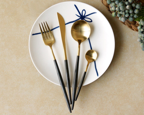 Luxus Gold Edelstahl Besteck Set Besteck-Sets