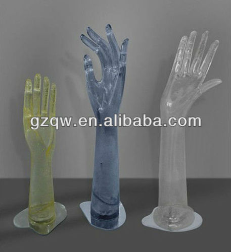 Hot selling transparent hands dummy mannequins models for jewelry display