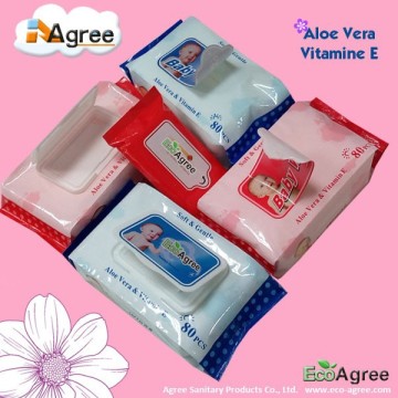 Hand and Face Aloe Cleaning Wet Wipe Tissue