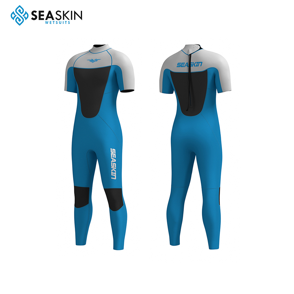 Seaskin de alta qualidade personalizada tecido de neoprene de manga curta longa roupa de mergulho de mergulho