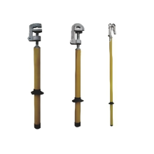 Flat mouth portable short-circuit grounding operating rod