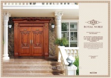 double open solid wood door for main entrance