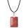 Red Jasper 25x35mm Rectangle Stone Pendant Necklace for women Men