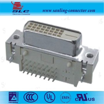 DIP solder Right Angle Female Type DVI Connector