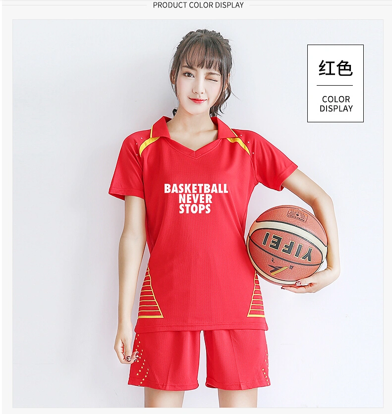 Womens latest Hot Basketball Wear Uniform with Polo Collar