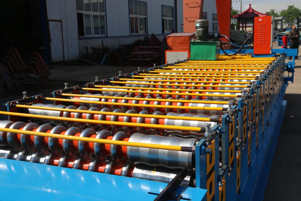 Double Layers Color Steel Sheet Metal Roof Roll Forming Machine For Sale