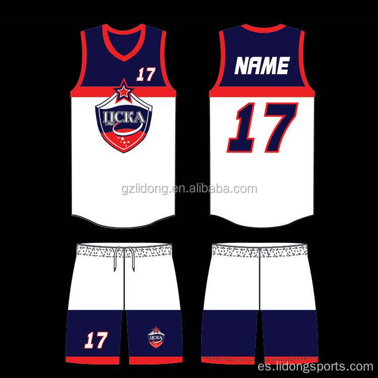 Uniforme de camiseta de baloncesto juvenil de nuevo diseño personalizado