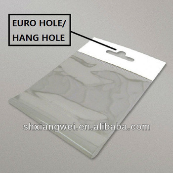 Pouches with euro hole