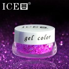UV Glitter Gel Color 15g bottle diamond nail hard gel