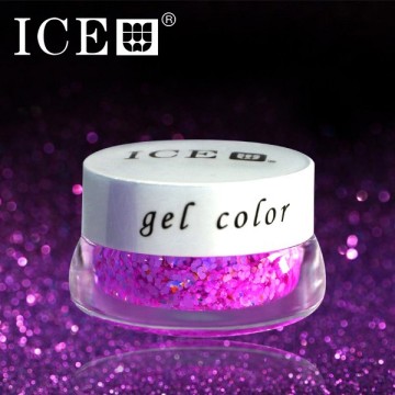UV Glitter Gel Color 15g bottle diamond nail hard gel
