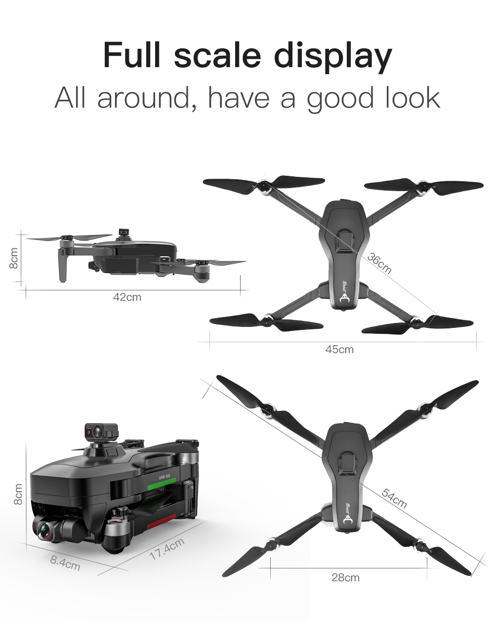 Camera Drone With 3 Axis Gimbal Professional 4K HD GPS WiFi FPV RC Quadcopter Remote Drone ZLL SG906 MAX1