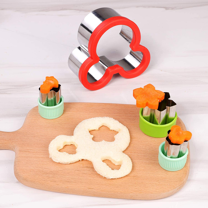 Stainless Steel Kitchen Sandwich Molds - Food Grade Dining Bread Cookie Cutters Dinosaur Mouse