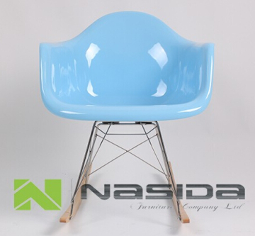 Replica Blue Eames RAR Rocking Fiberglass Chair
