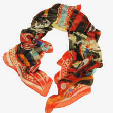 Ladies Large Silk Scarves Shawls and Wraps in Chiffon Fabric