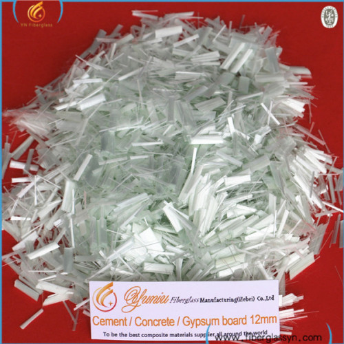 Competitive price Glass Fiber 12mm Wet chopped fiberglass For Gypsum/Concrete