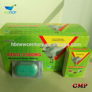 Albendazole bolus for animal