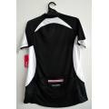 CC02-Black women's mesh cycling top with back pocket