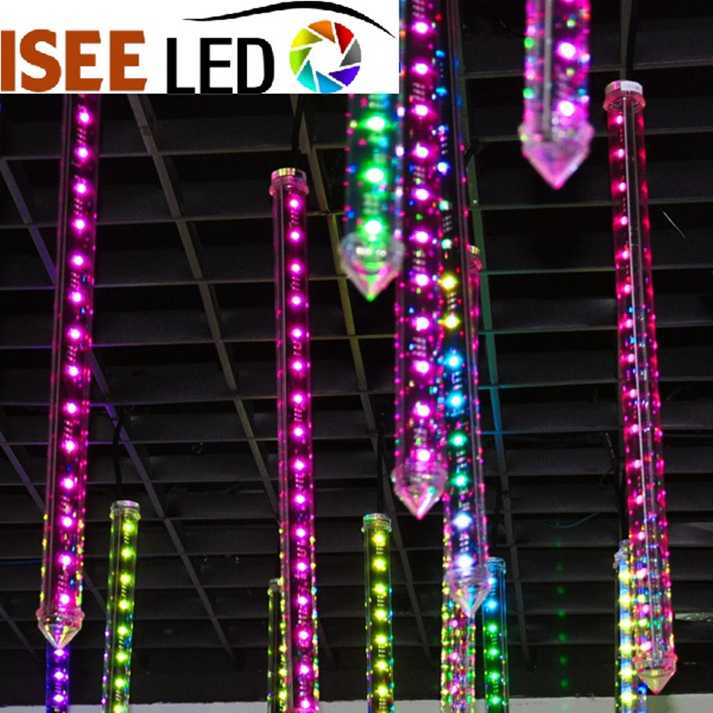 Athari ya 3D LEDs mbili upande wa DMX tube ya vetical