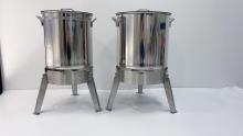 Large capacity stainless steel turkey cooker pot sets