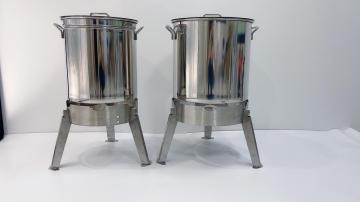 Large capacity stainless steel turkey cooker pot sets