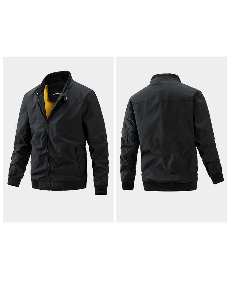 Мужская весенне-осенняя повседневная легкая куртка-бомбер Mens Spring Autumn Casual Lightweight Bomber Jacket