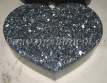 German Style Blue Pearl Heart Style Gravestone
