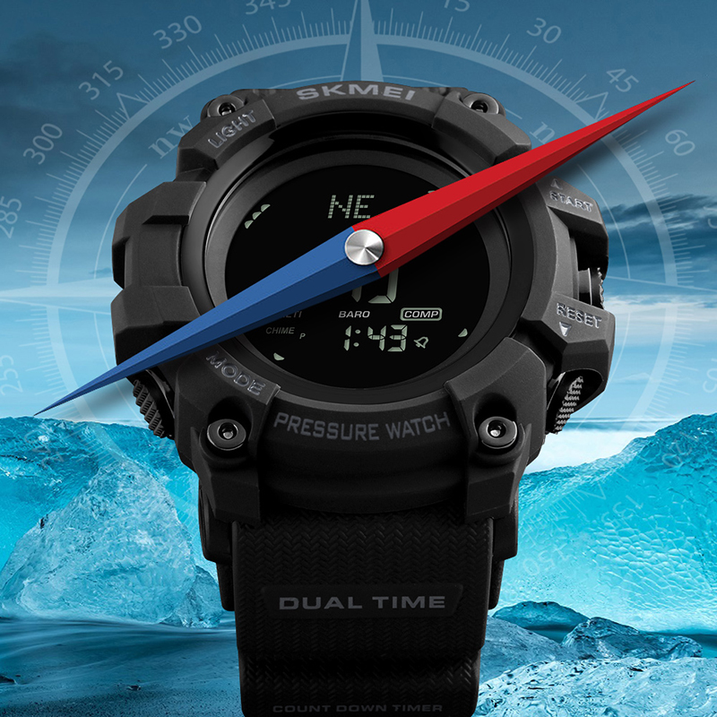 SKMEI Watch 1358 Mens Digital Watch Multi-function Chronograph Silicone Sport Outdoor Watch