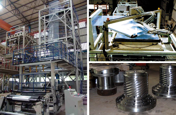 Three to Seven Layer Co-Extruding Traction Rotation Blown Film Machine Group