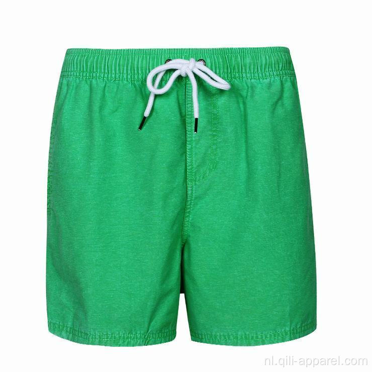 Groene sneldrogende atletische heren shorts zwemkleding short