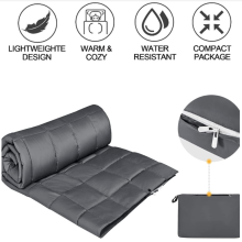 WATOWER Portable duck down blanket, 20D waterproof nylon