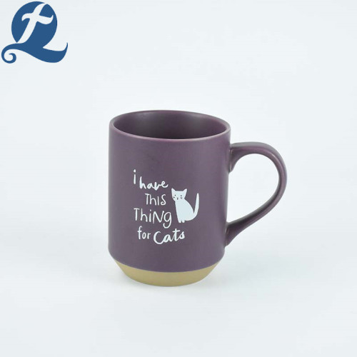 Nouvelle tasse en céramique imprimée violette personnalisée personnalisée populaire