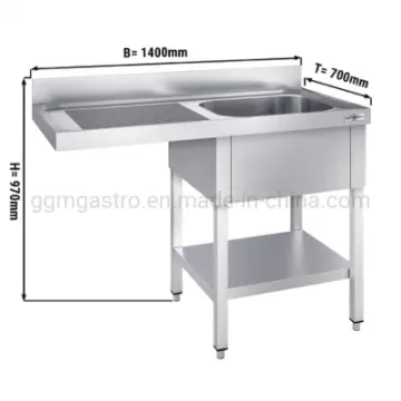 Dishwasher Sink Unit with 1 Sink on Right Soundproof Base Plates Sink Unit