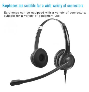 CS12 PC binaural headband call center with microphone
