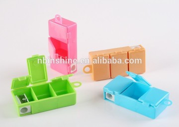 Professional factory supply box shape single hole pencil sharpener , stationery pencil sharpener