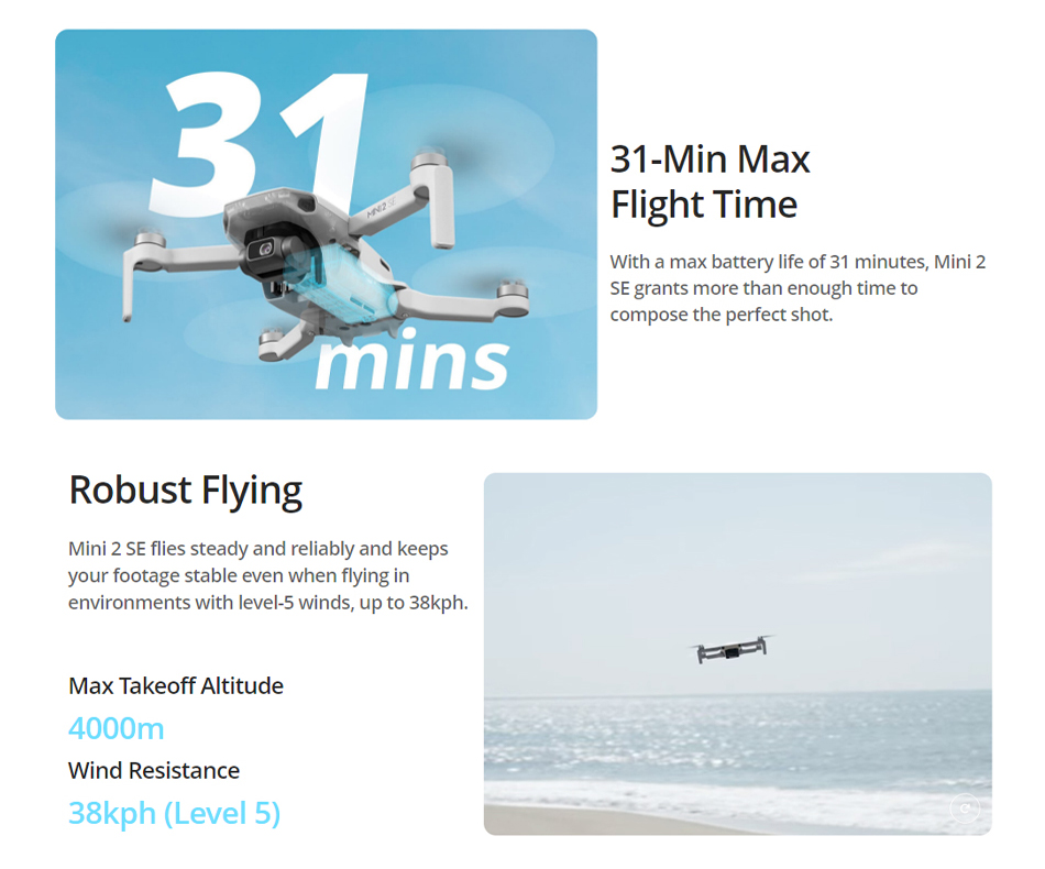 DJI Mini 2 SE Newest Camera Drones 2.7K/30fps Video 10km HD Video Transmission Professional GPS Quadcopter Mini 2 SE Hot Sale
