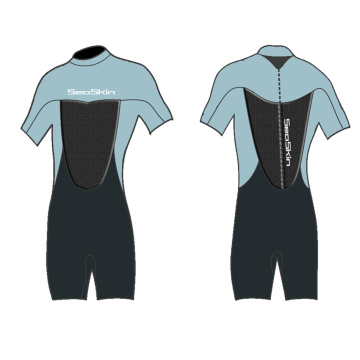 Seaskin mens de 3/2mm de back shorty shorty wetsuits