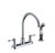Deck Mount Three Hole Sink Mixer with W/Side Spray