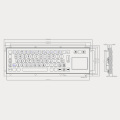 IP65 Metal Keyboard with Touch Pad for kiosk