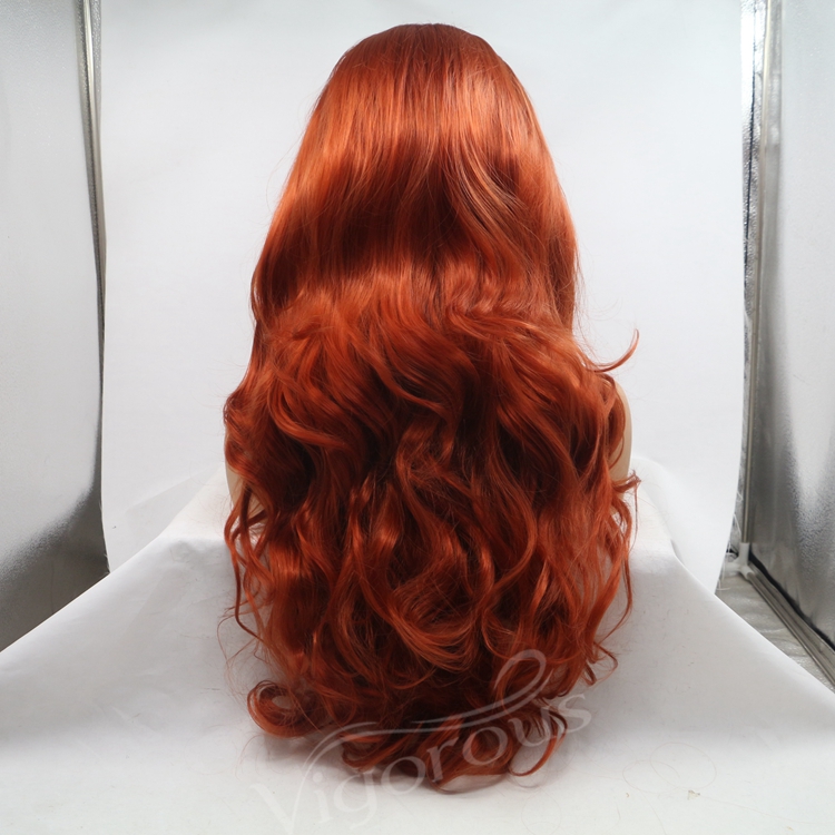 Vigorous mono long premium high quality straight wholesale black women synthetic hair wigs with lace front