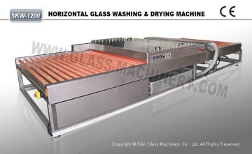 Horizontal glass washing and drying machine glass cleaning machine