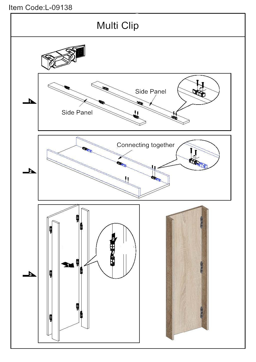 panel connector fittings