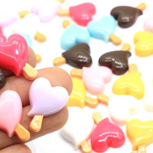 Heart Popsicle Resin Flatback Cabochon For Craft Decoration Scrapbook DIY Αξεσουάρ